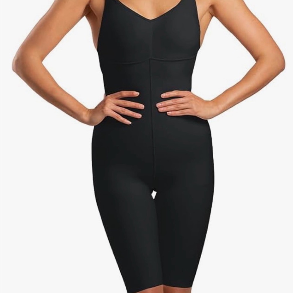 Isavela 2nd Stage Mid-Thigh Compression Bodysuit -Black - Large